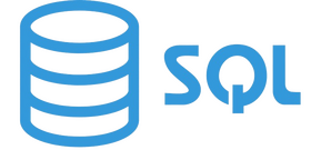 blue and white sql logo